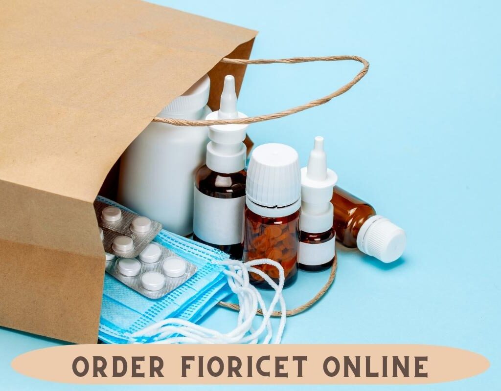 Order Fioricet Online, medication putting on the table with brown bag, online fioricet